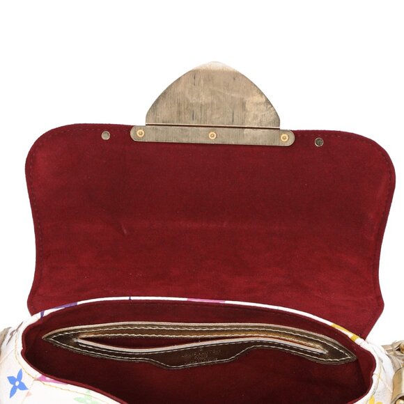 Louis Vuitton x Takashi Murakami Marilyn Bag White Multicolor Monogram Gold - Picture 8 of 8
